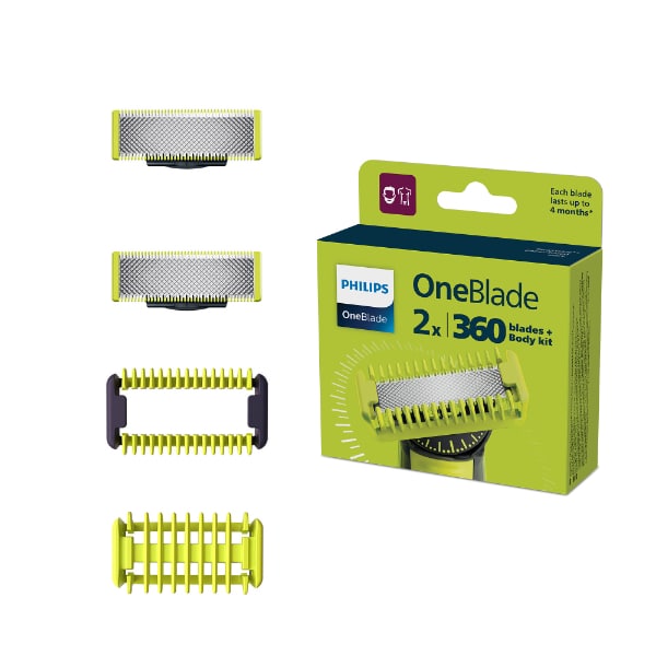 Philips Oneblade 360 Qp624/50 - 2  Pack & 1 Body Kit