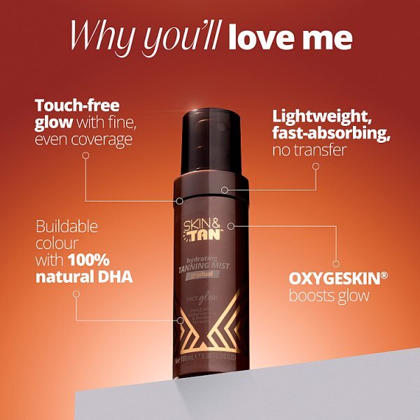 Skin & Tan Face Glow Hydrating Tanning Mist 100ml