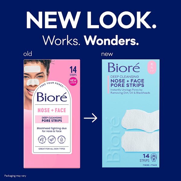 Bioré Deep Cleansing Pore Strips 7 Nose & 7 Face Strips