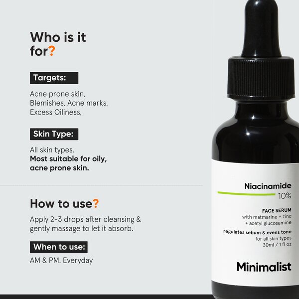 Minimalist Niacinamide 10% Face Serum 30ML