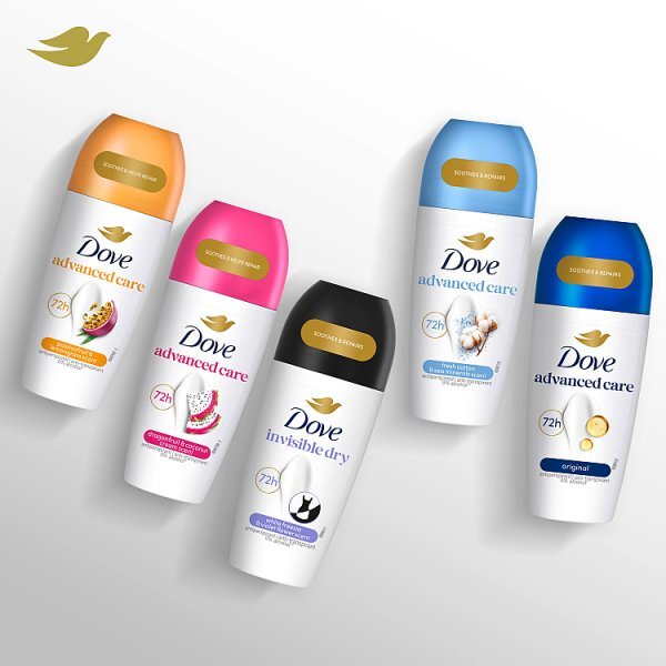 Dove Advanced Care Invisible Dry Anti-Perspirant Roll On 50 ml