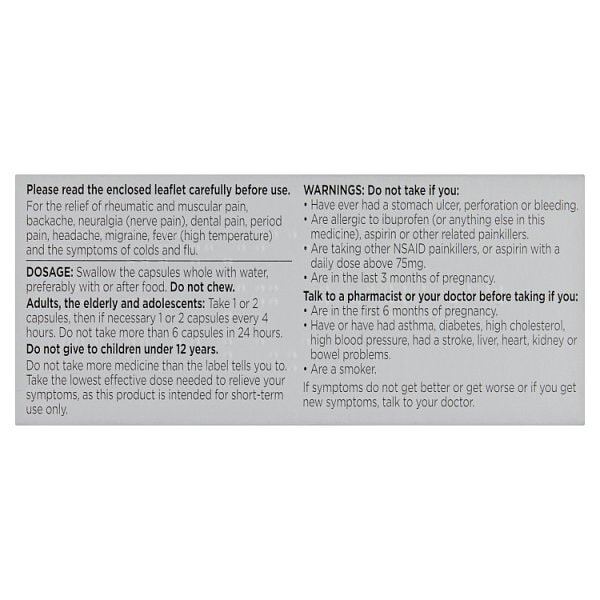 Superdrug Ibuprofen Liquid 16 Capsules 200mg