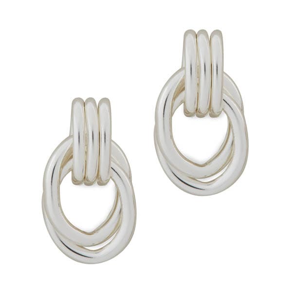 Superdrug Silver Tone Triple Loop Stud