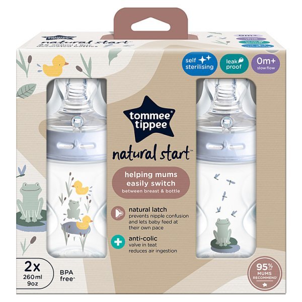 DNR Tommee Tippee Closer To Nature Mono Bottle 2x 260ml