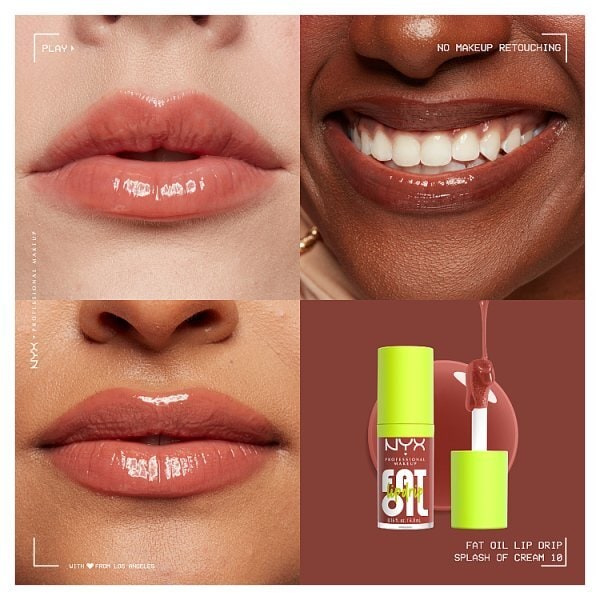 NYX Professional Makeup Fat Oil Lip Drip Gloss Splash Of Cream