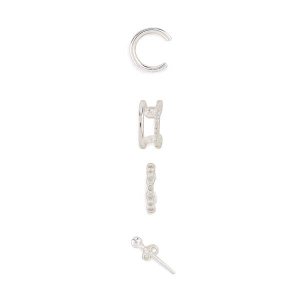 Superdrug Premium Sterling Silver 4 Pack Ear Cuff