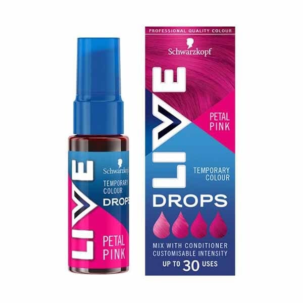 LIVE Drops Semi-Permanent Petal Pink Hair Dye 30ml