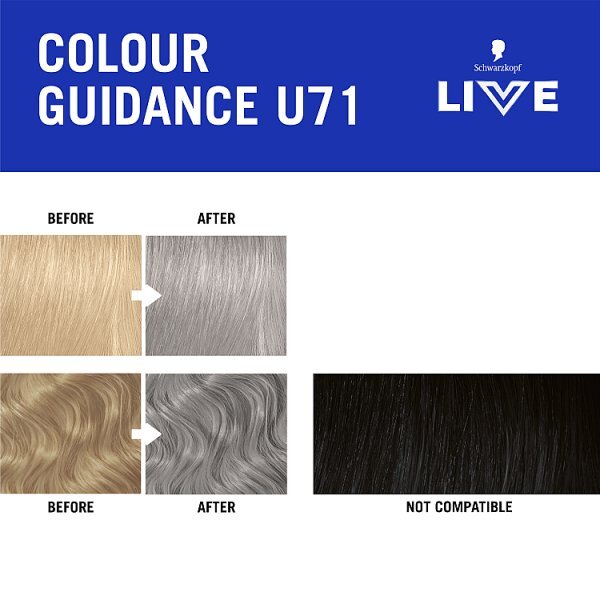 Schwarzkopf LIVE U71 Metallic Silver Permanent Hair Dye