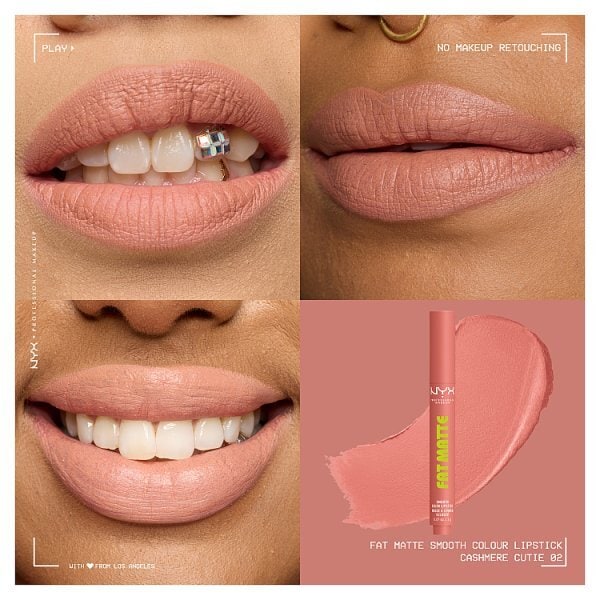 NYX Professional Makeup Fat Matte Lipstick, Cashmere Cutie
