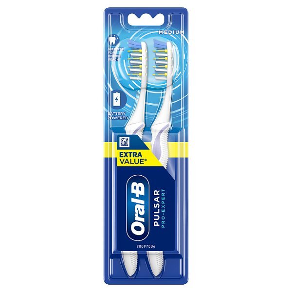 Oral-B Pro Expert Pulsar 35 Medium Battery Toothbrush Twin Pack