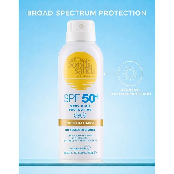 Bondi Sands Spf 50+ Aerosol Mist Spray Fragrance Free 160g