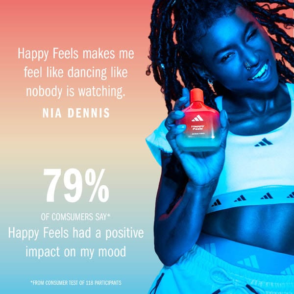 adidas Vibes Happy Feels Eau de Parfum, For All, 100ml