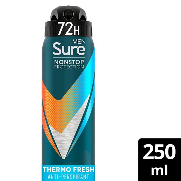 Sure Men Antiperspirant Deo Aerosol Nonstop Thermo 250Ml