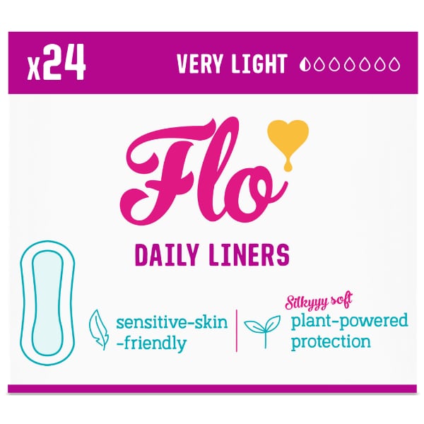 Flo Bamboo Panty Liners Wrapped + Ultra Thin (24 liners)