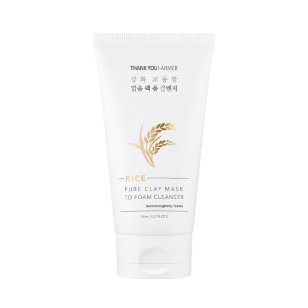 Thank You Farmer Rice Pure Clay Mask To Foam Cleanser 150ml