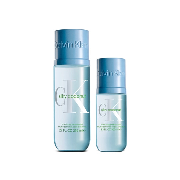 Calvin Klein Silky Coconut Hair & Body Perfume Mist 236ml & 100ml Bundle