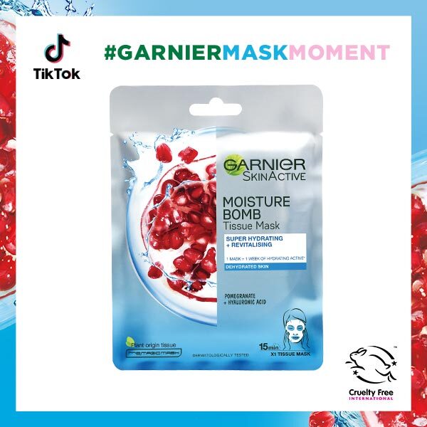 Garnier Moisture Bomb Pomegranate Hydrating Face Sheet Mask