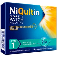 NiQuitin 21mg Step 1- 14 Nicotine Patches- Stop Smoking Aid