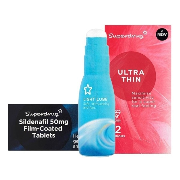 Superdrug Sildenafil Condoms & Lube Bundle