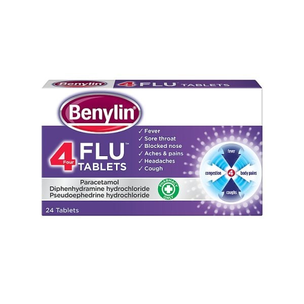 Benylin 4 Flu Tablets 24s