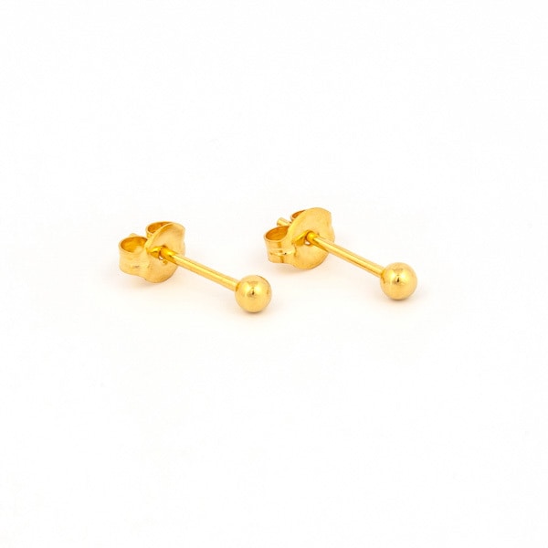 Studex 24ct Gold Plated 3mm Ball Earrings