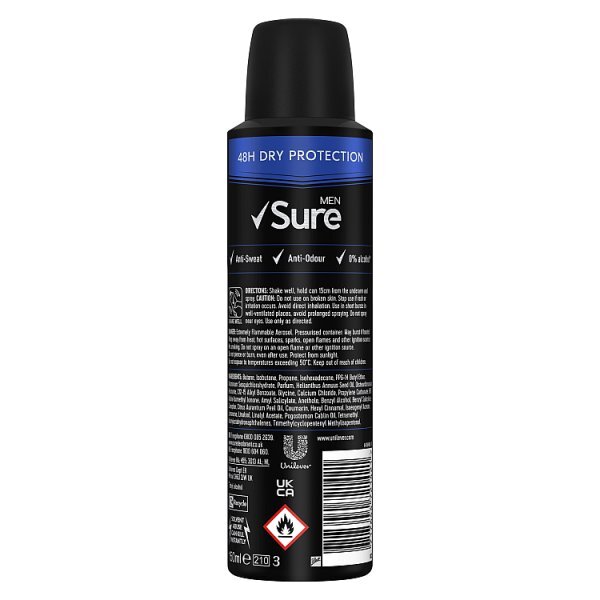 Sure Men Inv Ice Fresh Antiperspirant Deodorant 150ml