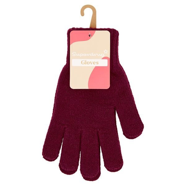 Superdrug Gloves Burgundy