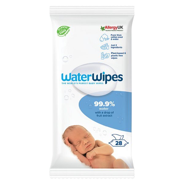 Waterwipes Sensitive Newborn Biodegradable Baby Wipes 28 Pk