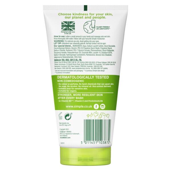 Simple Kind to Skin Moisturising Facial Wash 150ml