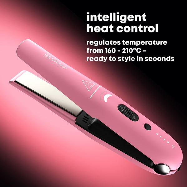 Revamp Progloss Cordless Compact Straightener - Pink Power