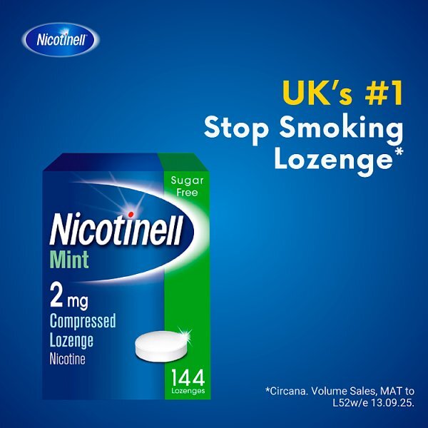 Nicotinell Lozenge Stop Smoking Aid 2 mg Mint 144 Pieces