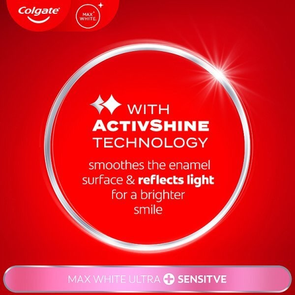 Colgate Max White Ultra+ Sensitive Whitening Toothpaste 75ml