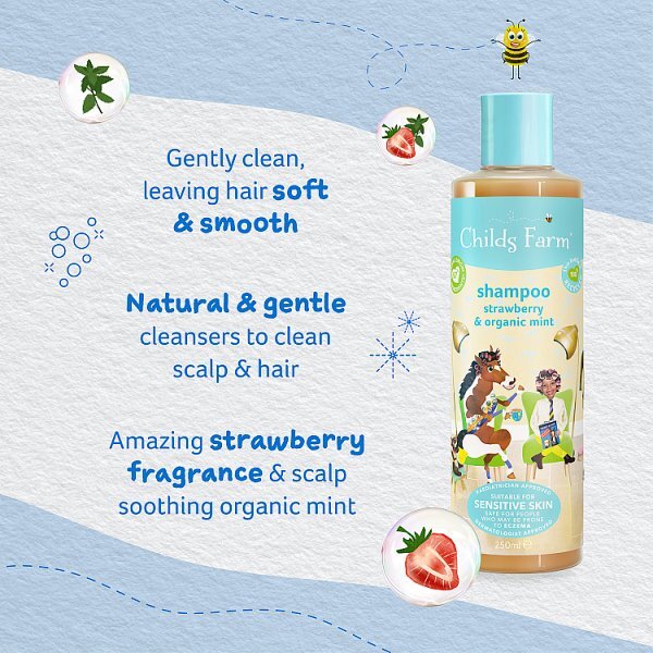DNR Childs Farm Shampoo Strawberry & Organic Mint 250ml
