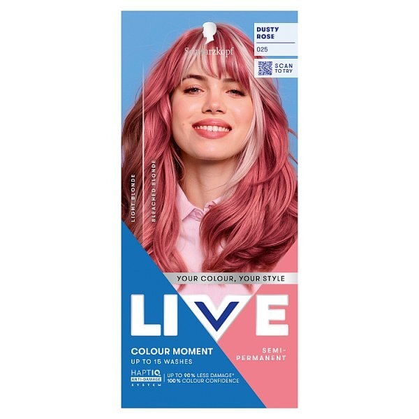 Schwarzkopf LIVE 025 Dusty Rose Semi-Permanent Hair Dye