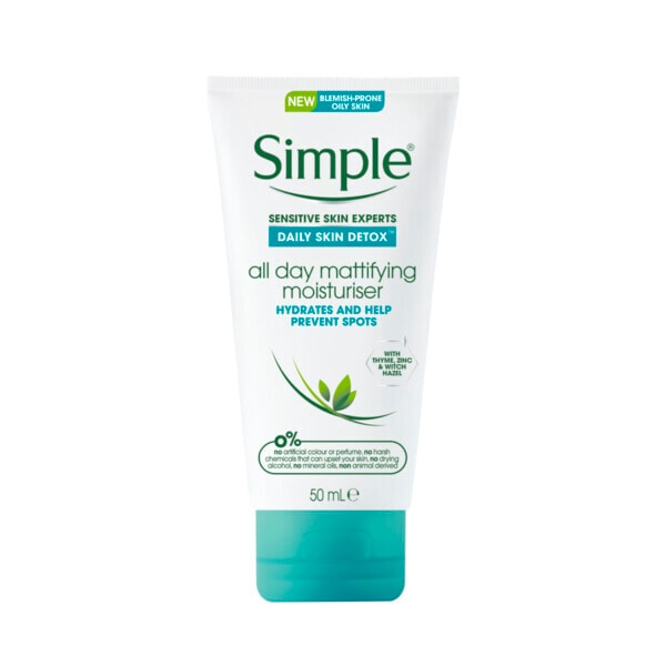 Simple daily skin detox all day mattifying Moisturiser 50ml