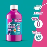 Gaviscon Heartburn Liquid Double Action Peppermint 600ml