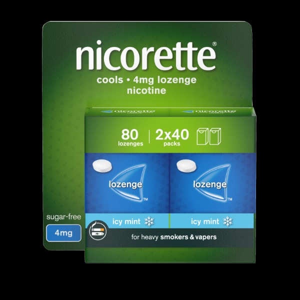 Nicorette Cools 4Mg Icy Mint Lozenges 80S (Stop Smoking)