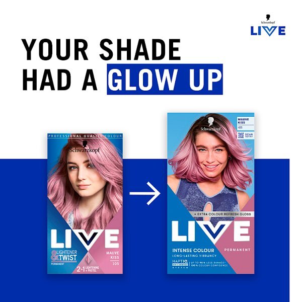 Schwarzkopf LIVE 105 Mauve Kiss Permanent Hair Dye