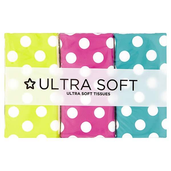 Superdrug Pocket Pack Facial Tissues Mixed Design