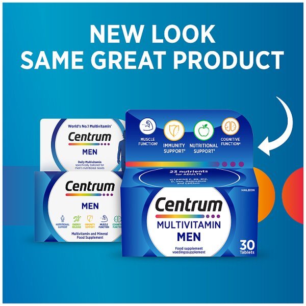 Centrum Men Multivitamins And Minerals, 30 Tablets