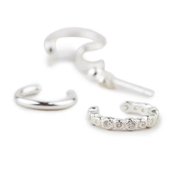 Superdrug Premium Sterling Silver 4 Pack Ear Cuff