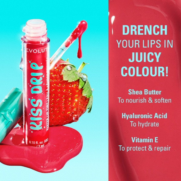 Revolution Kiss Drip Water Lip Tint Berry Splash
