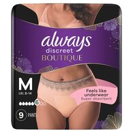 Always Discreet Boutique Beige Incontinence Pants x9