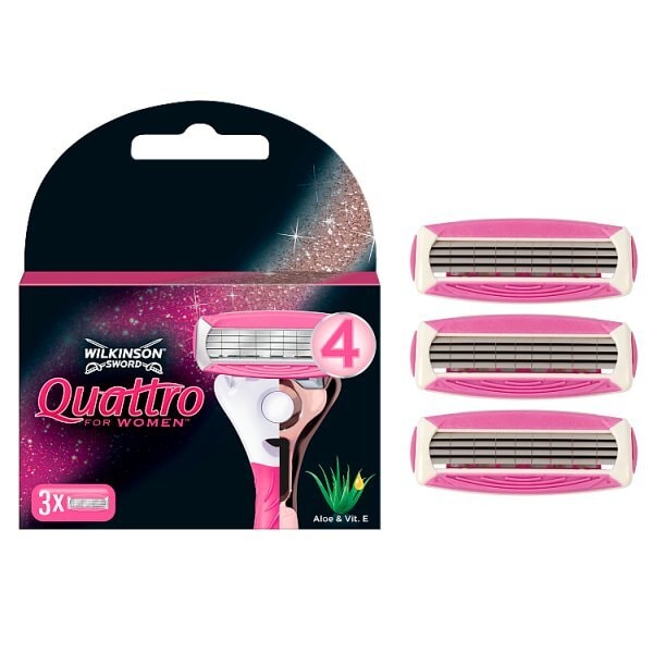 Wilkinson Sword Quattro For Women Razor Blades 3pk