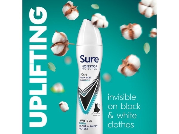 Sure Nonstop Protection Invisible Aqua Anti-Perspirant Aerosol 250 ml
