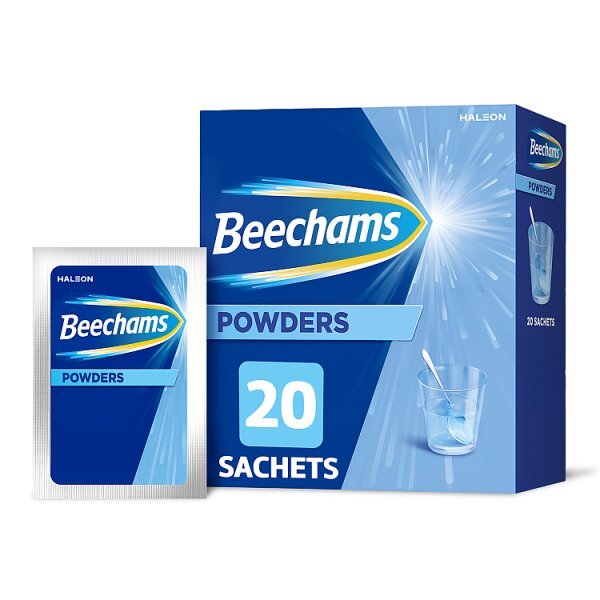 Beechams Cold & Flu Powders, Pain & Fever Relief, 20s