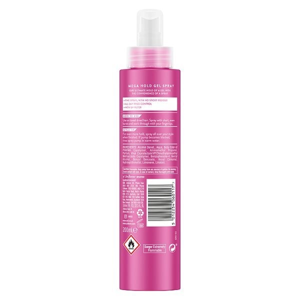 Vo5 Mega Hold Gel Spray 200ml