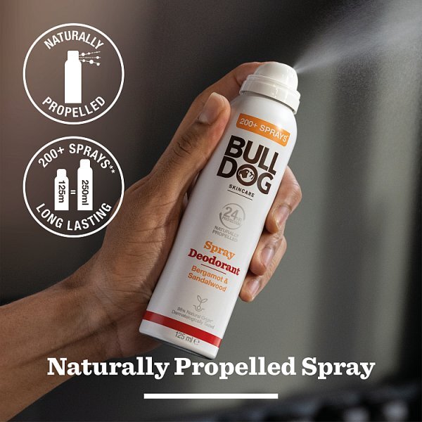 Bulldog Skincare Bergamot & Sandalwood Spray Deo 125ml