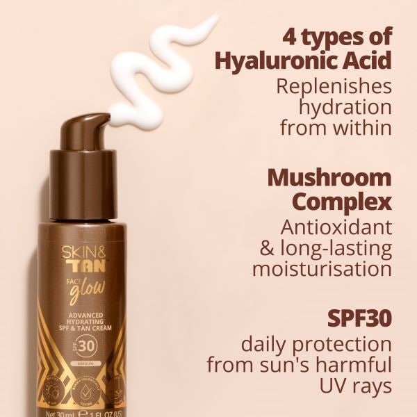 Skin & Tan Face Glow SPF Tan Cream 30ml