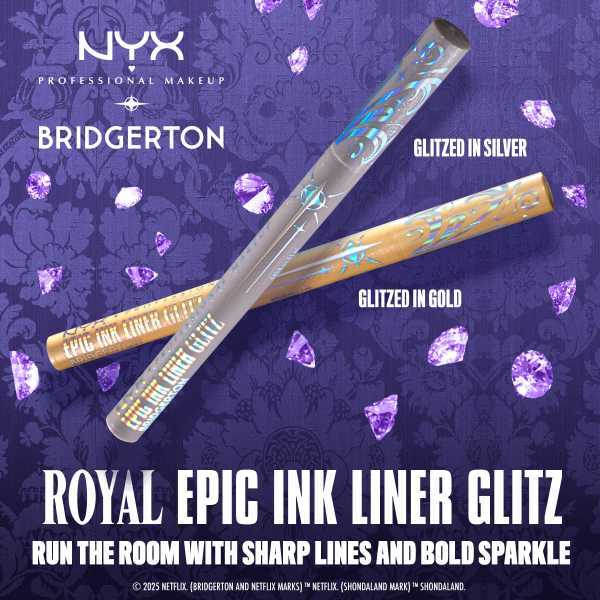 Nyx Professional Makeup X Bridgerton Royal Glitz Epic Ink